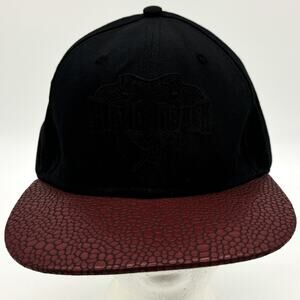 Vtg Bozkee Arizona Diamondbacks Baseball Hat Black Red Snakeskin Bill Snapback